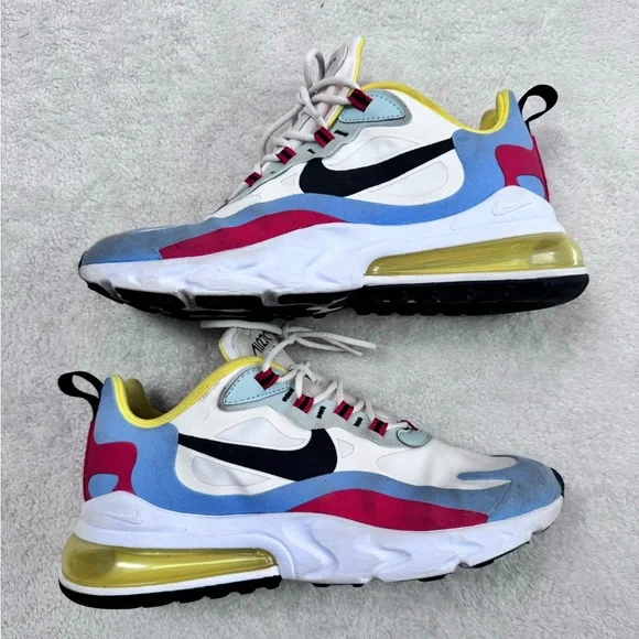 Nike Womens Air Max 270 React Blue Red Athletic Shoes Sneaker AT6174-002 Size 9 - Picture 3 of 8